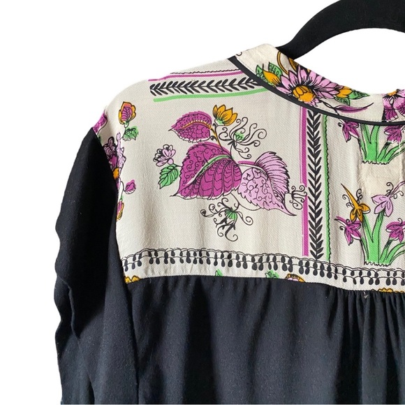 Tiny | Cara Floral Color Block Faux Wrap Top - Picture 10 of 13